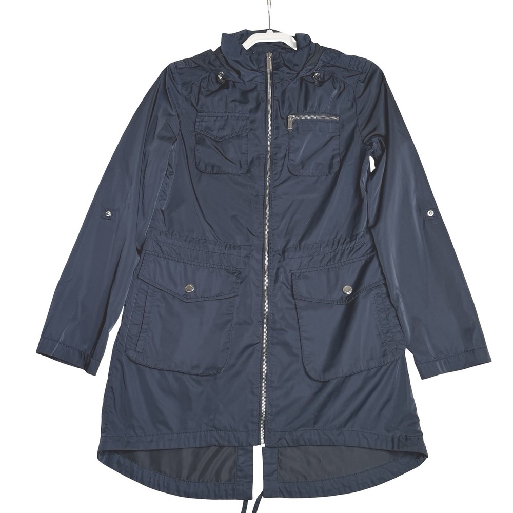 BCBGeneration‎ Navy Blue Semi-Memory Hooded Anorak Utility Jacket - S
